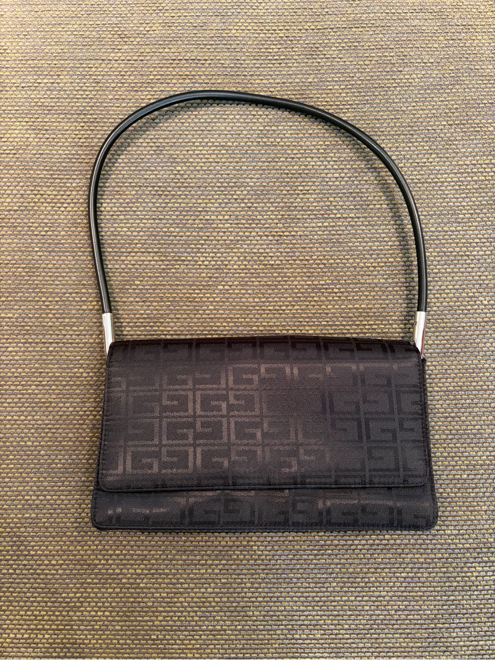 Black Patterned Shoulder Bag